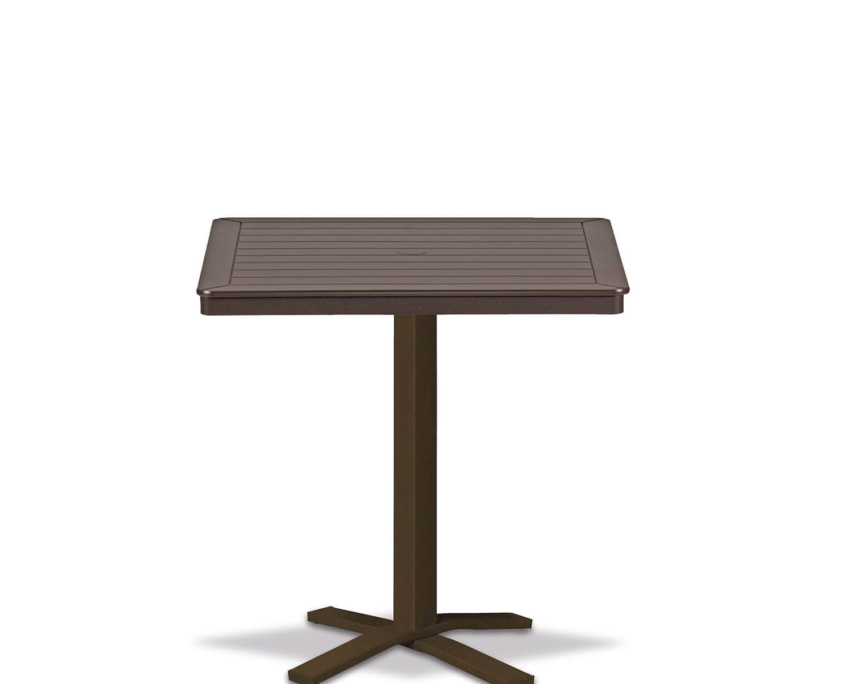 32_MGP Square Bar Height Pedestal Table with hole
